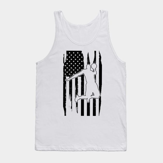 Basketball Player in American Flag Tank Top by KC Happy Shop